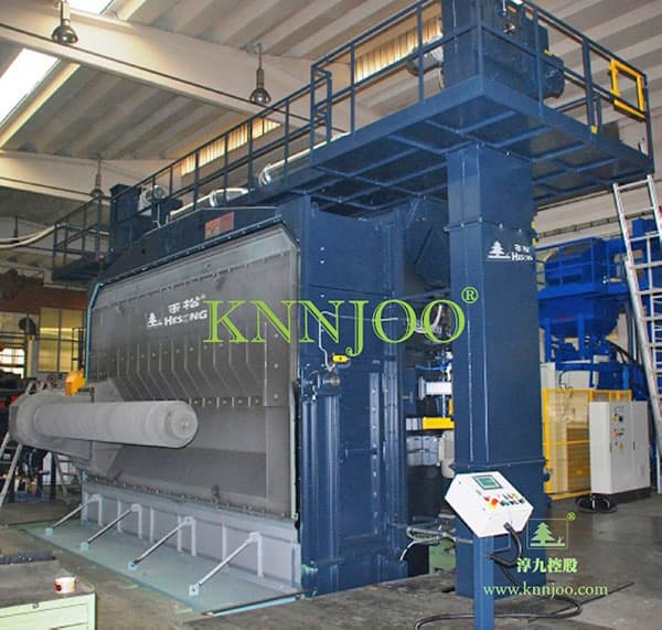 Double Station Coiled Wire Shot Blasting Machine